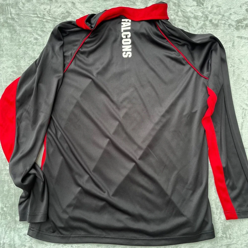 NFL Atlanta Falcons Fanatics Pro Line Quarter Zip Pullover Black Red Mens Large
